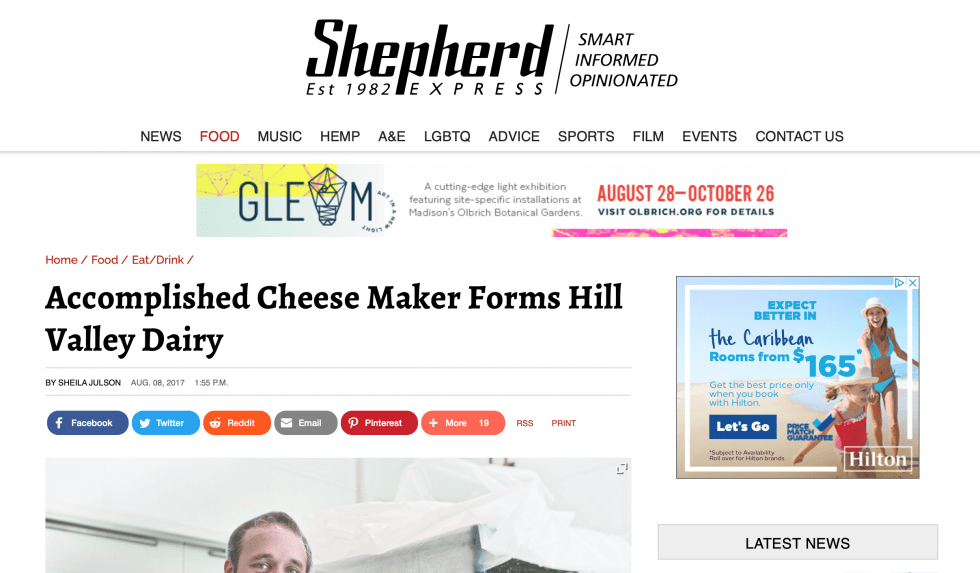 SHEPARD EXPRESS FEATURES HILL VALLEY DAIRY’S OPENING